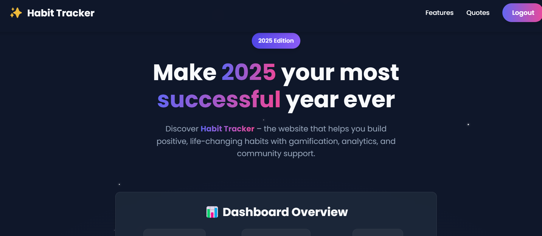 Habit Tracking website